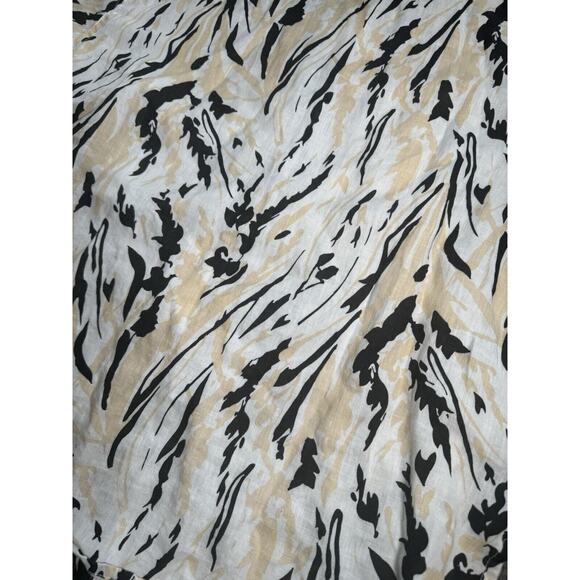 Carole Little Vintage Plus Size 2X 100% Linen Button Up Blouse Animal Print Y2K - Picture 9 of 9